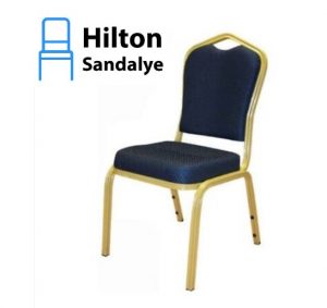 Lacivert Kumaş Döşemeli Alüminyum Hilton Sandalye